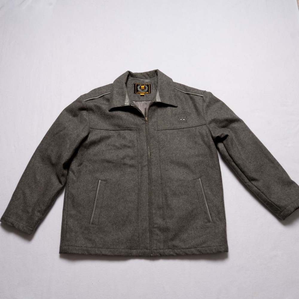 Platini Wool Blend Bomber Jacket, Smoke Gray, Men’s XXL, EUC